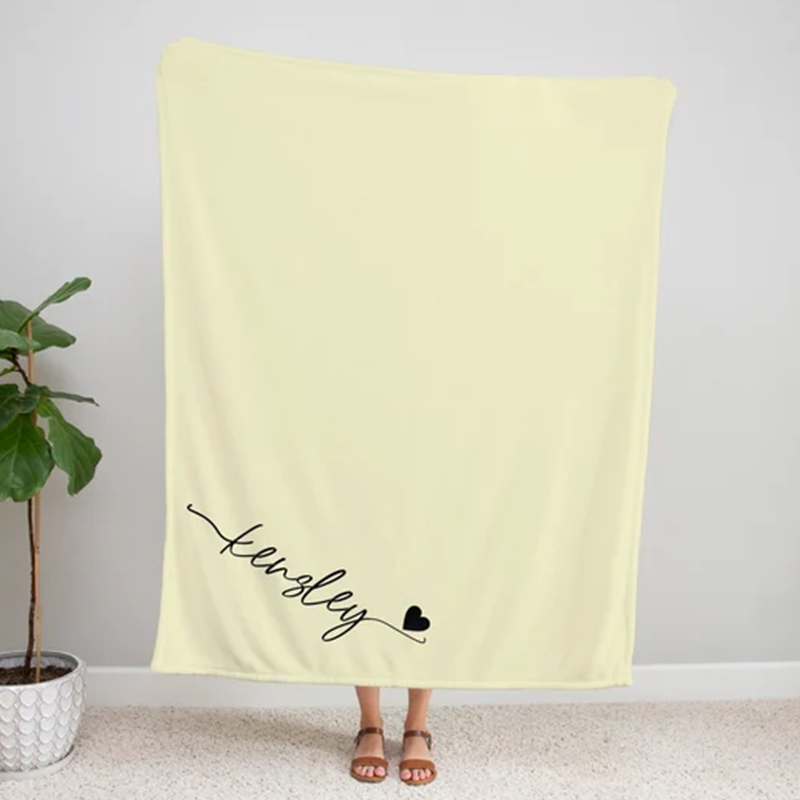 Custom Blanket with Name, Personalized Blanket