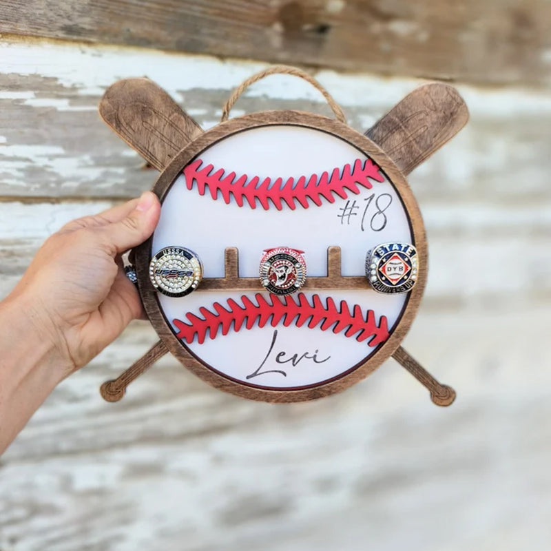 Football baseball hockey ring holder