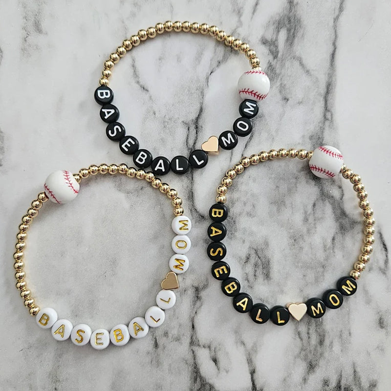 Baseball Softball Football Soccer Basketball Volleyball mom bracelet mom gift baseball gift ball mom stackable bracelets