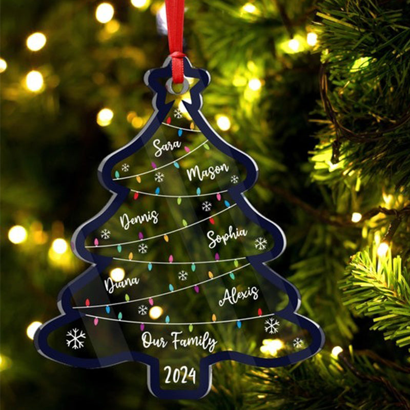 Personalized Family Tree Ornament, Family Christmas Ornaments