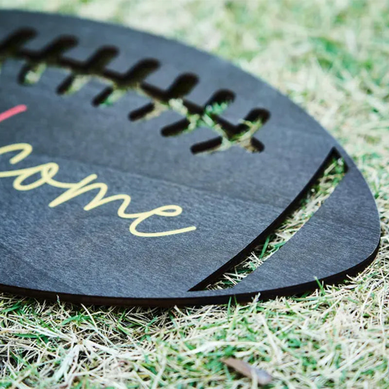Football Welcome Word Wall Art, Outdoor Welcome Sign