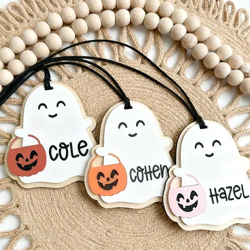 Boo Basket Tag, Halloween Name Tags, Personalized Halloween Tag
