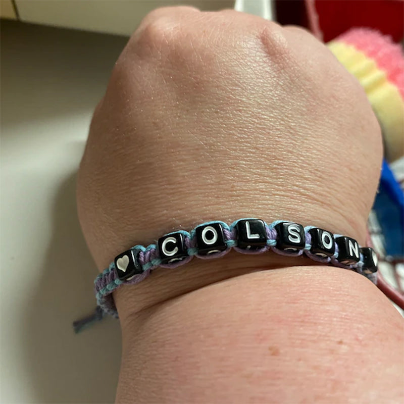 Custom Name Hemp Bracelet / Personalized Word Macrame Bracelet