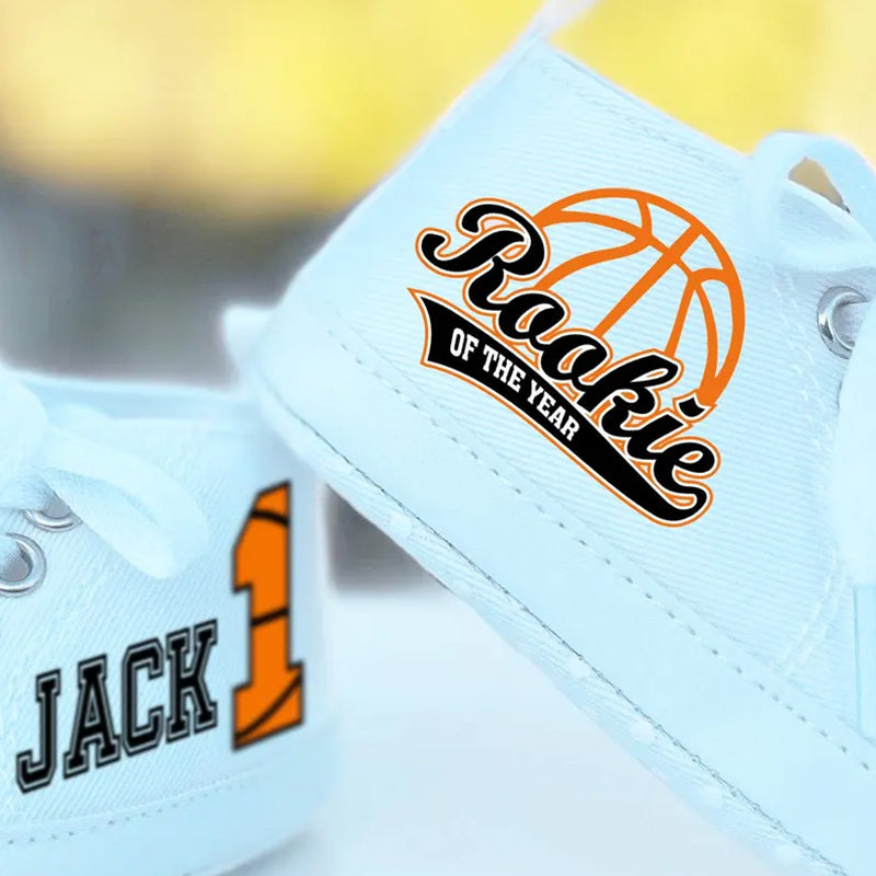 Custom Rookie Of The Year 1st Birthday Boy Shoes Baseball football Basketball Baby Shoes