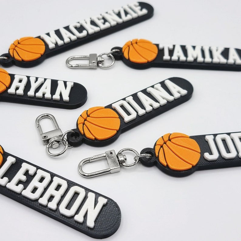 Personalized Football Keychains, Backpack Tags
