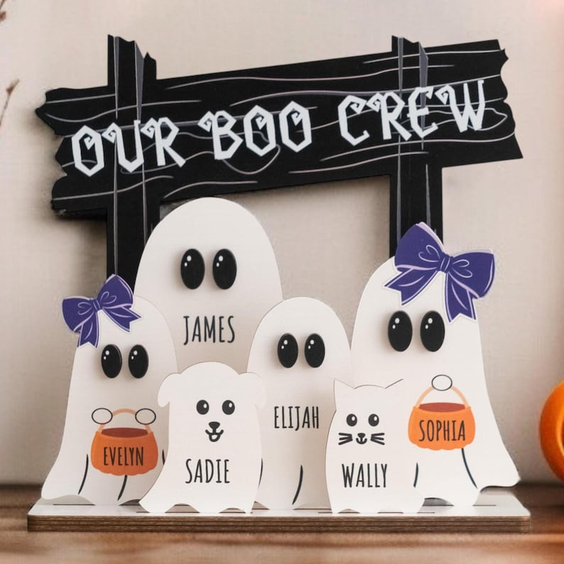 Custom Halloween Ghost Family Sign
