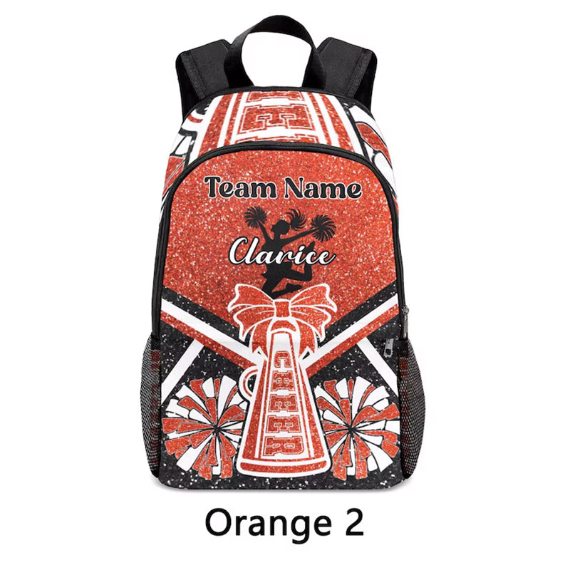Personalized Cheer Backpack Cheerleader Bag Custom Name Cheerleading Bookbag