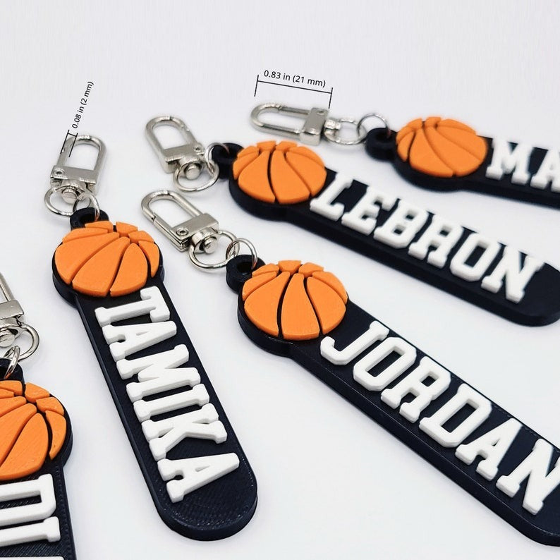 Personalized Football Keychains, Backpack Tags