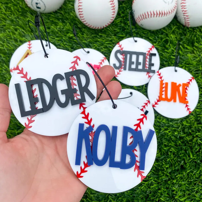 Custom Baseball Name Keychains | Baseball Keychains