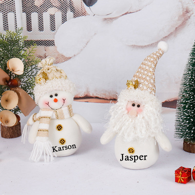Personalized Christmas Snowman Doll