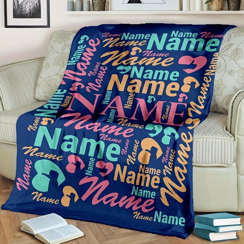 Creative Blanket, Custom Name Blanket, Soft Blanket For Bedroom Sofa
