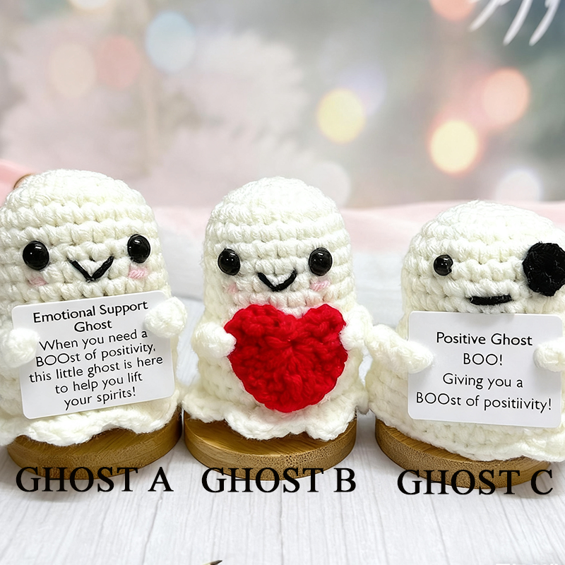 Halloween Crochet Cute Ghost With Heart,Halloween Home Decor Gift