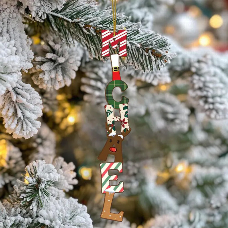 Personalized Christmas Name Letter Ornament 2025