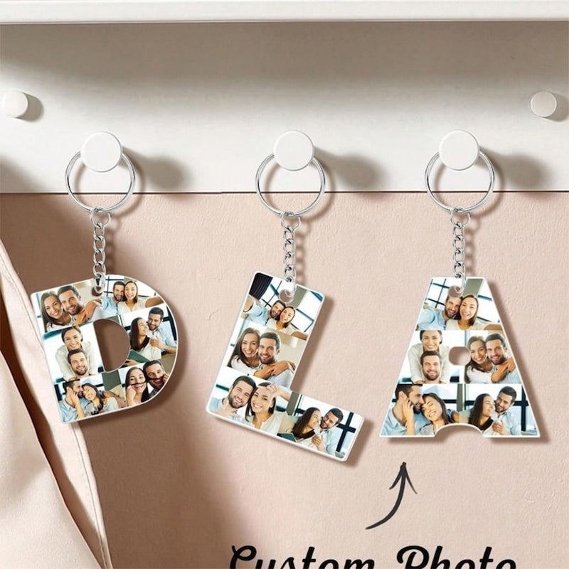 Personalized Photo Letter Keychain