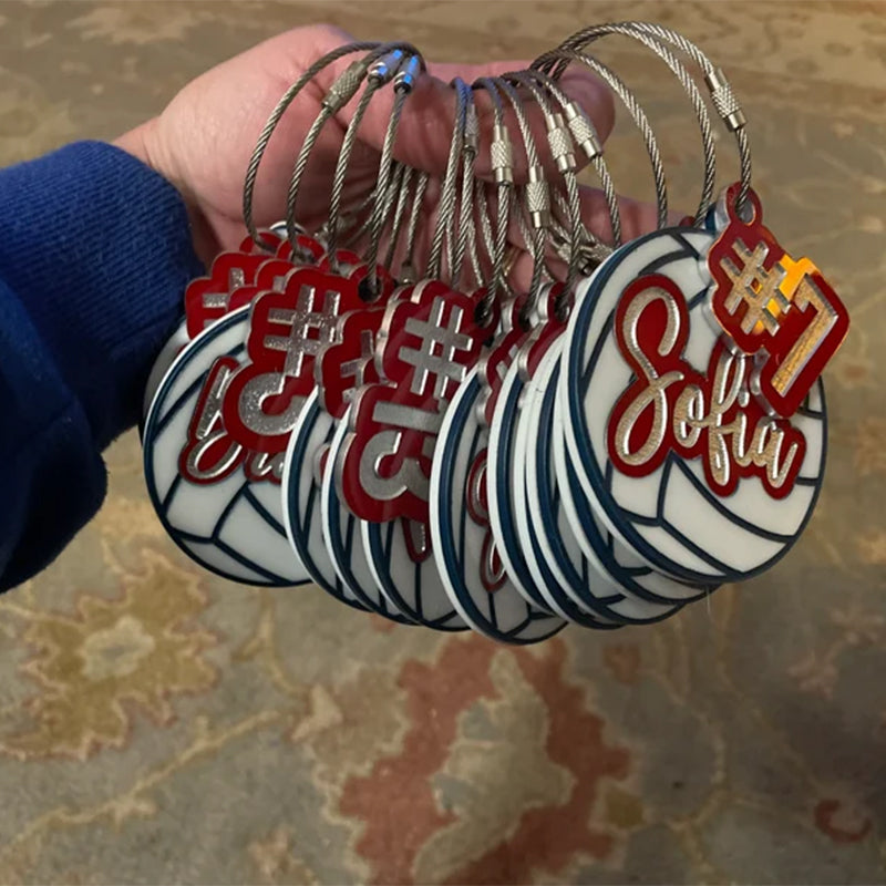 Volleyball Bag Tag or Keychain