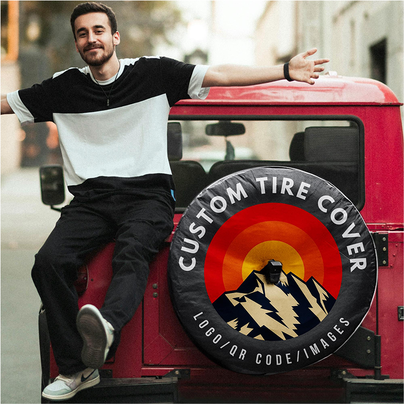 Personalized custom-made tire covers,With camera hole