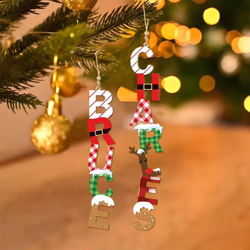 Custom Christmas Name Letter Ornament