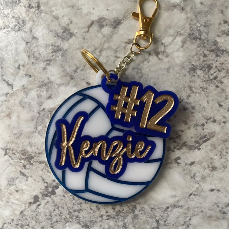 Volleyball Bag Tag or Keychain