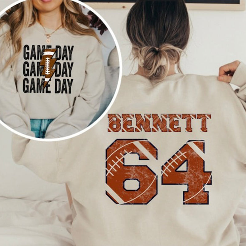 Personalized Football Mom Shirt, Custom Football Sweatshirt