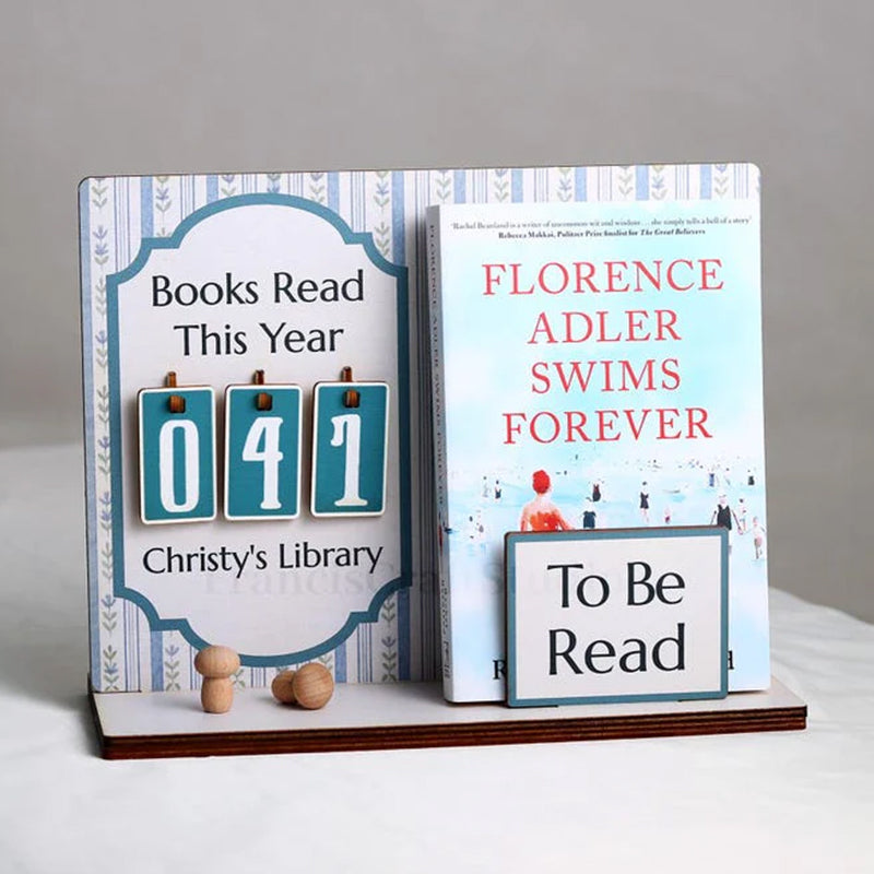 Personalized Book Holder - Book Tracker, Books Read This Year Counter
