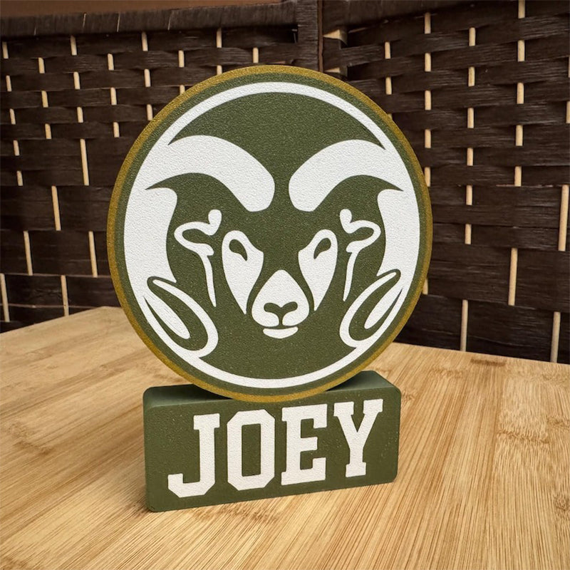 Personalized College Mascot Name Plaque Graduation Gift