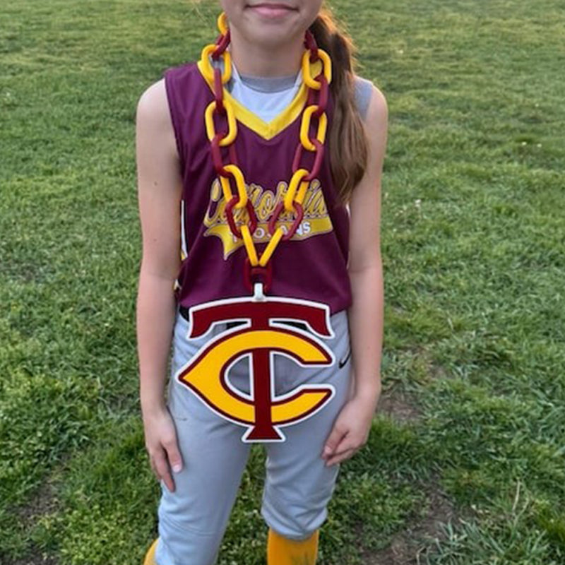Custom Sports Turnover Chain, Oversized Medallion, Team mascot, Custom Colors, Any Logo