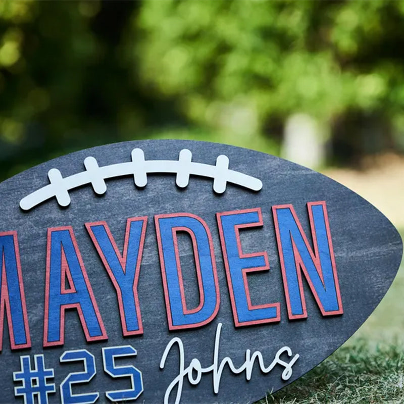 Football Name Sign, Personalized Nursery Wall Decor