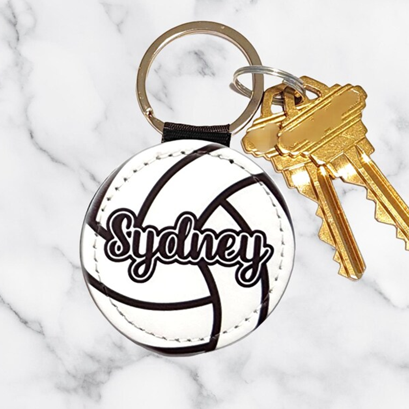 Personalized Custom Name Sports Key Chain, Sports Team Number Key Chain