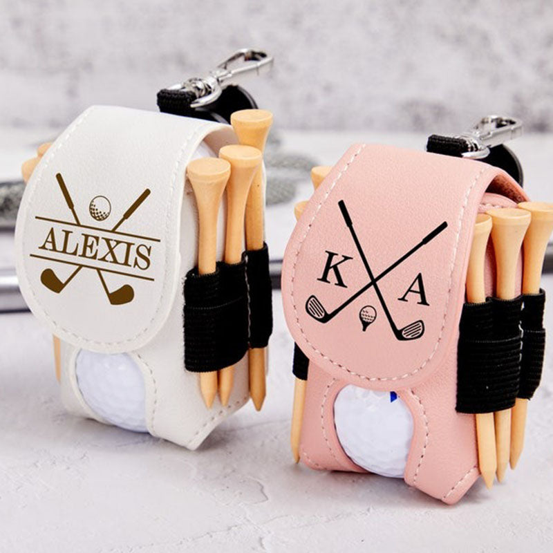 Personalized Golf Ball Bag-Golf Gifts for Him-Golf Ball and Tees Holder