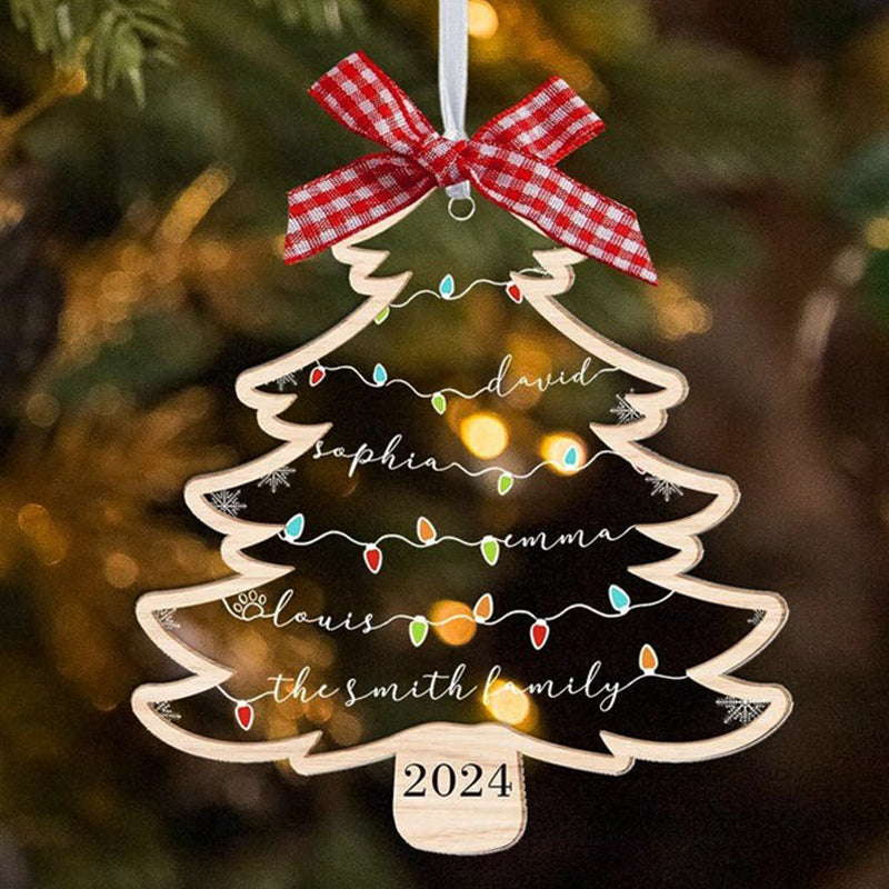 Personalized Family Tree Ornament, Family Christmas Ornaments
