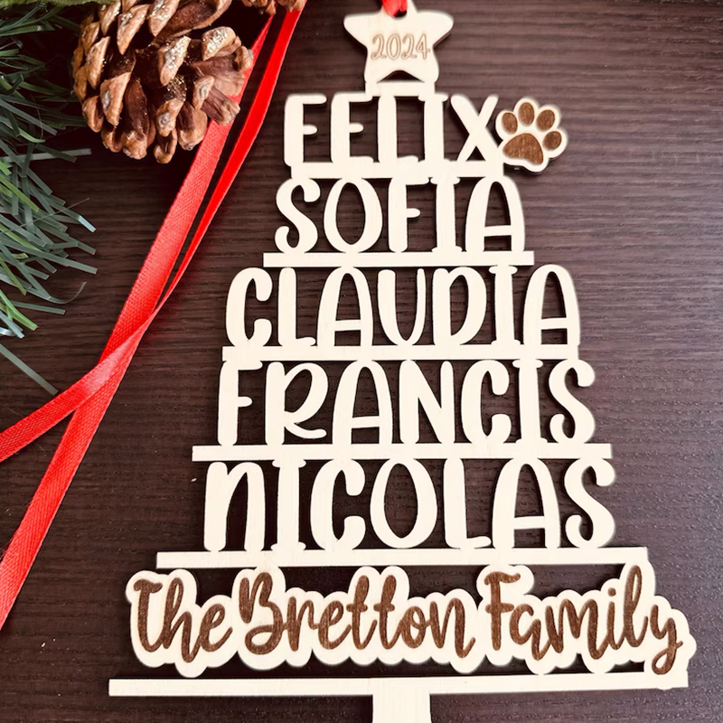 Christmas Ornament Personalized Ornament With Names
