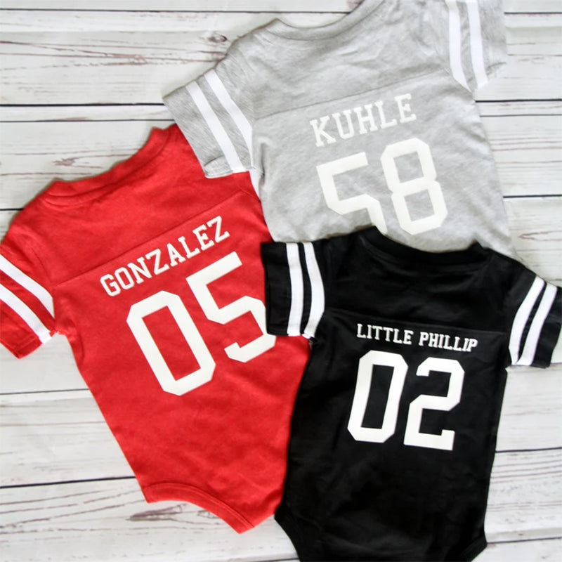 Custom Baby Football Jersey Bodysuit