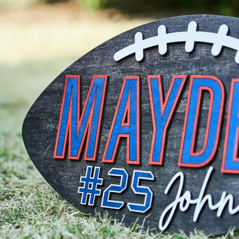 Football Name Sign, Personalized Nursery Wall Decor