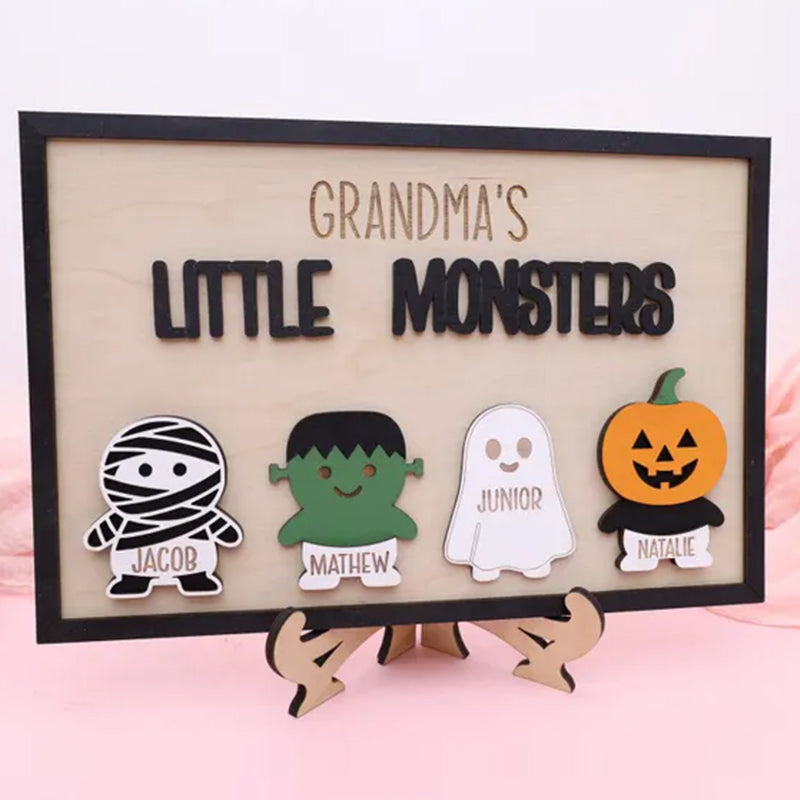 Personalized Grandma’s Little Monsters Sign