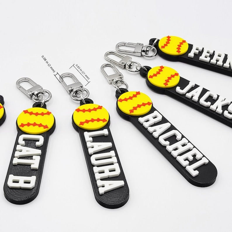 Personalized Football Keychains, Backpack Tags
