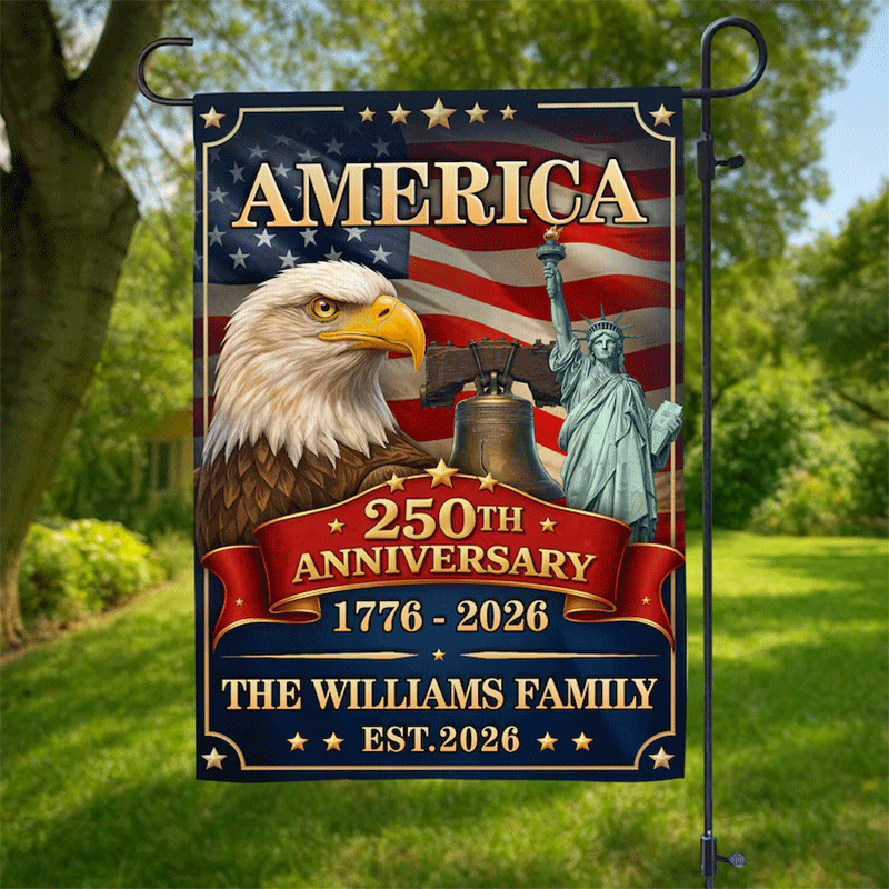 America 250th Anniversary Garden Flag