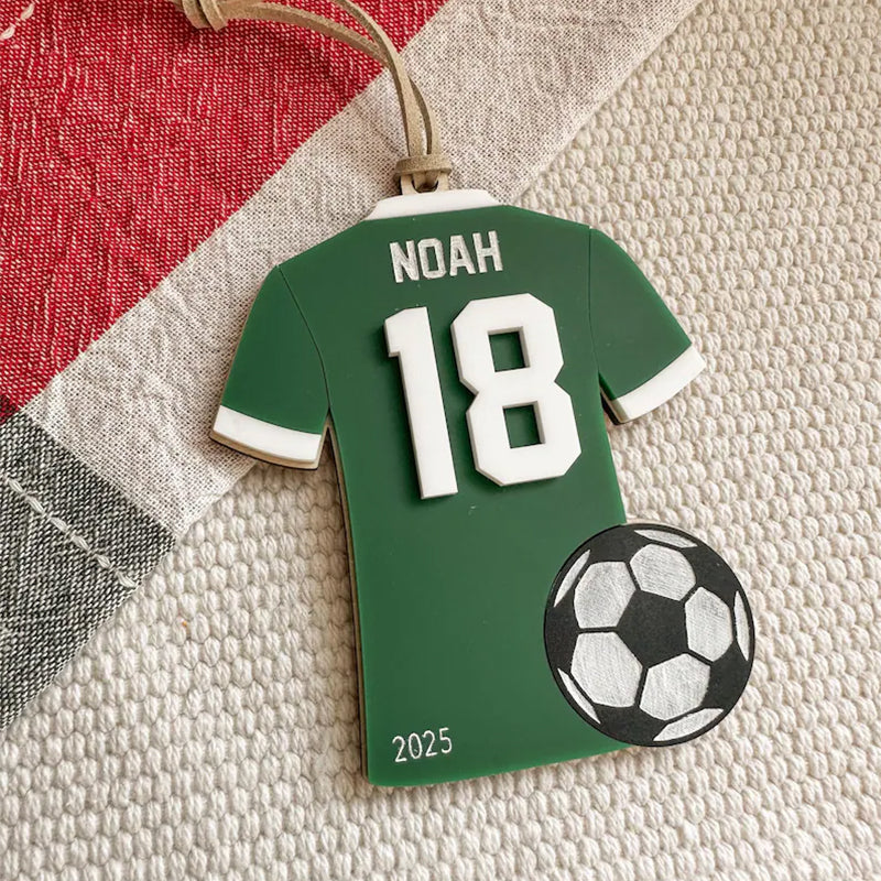 Personalized Soccer Ornament | Custom Soccer Christmas Ornament