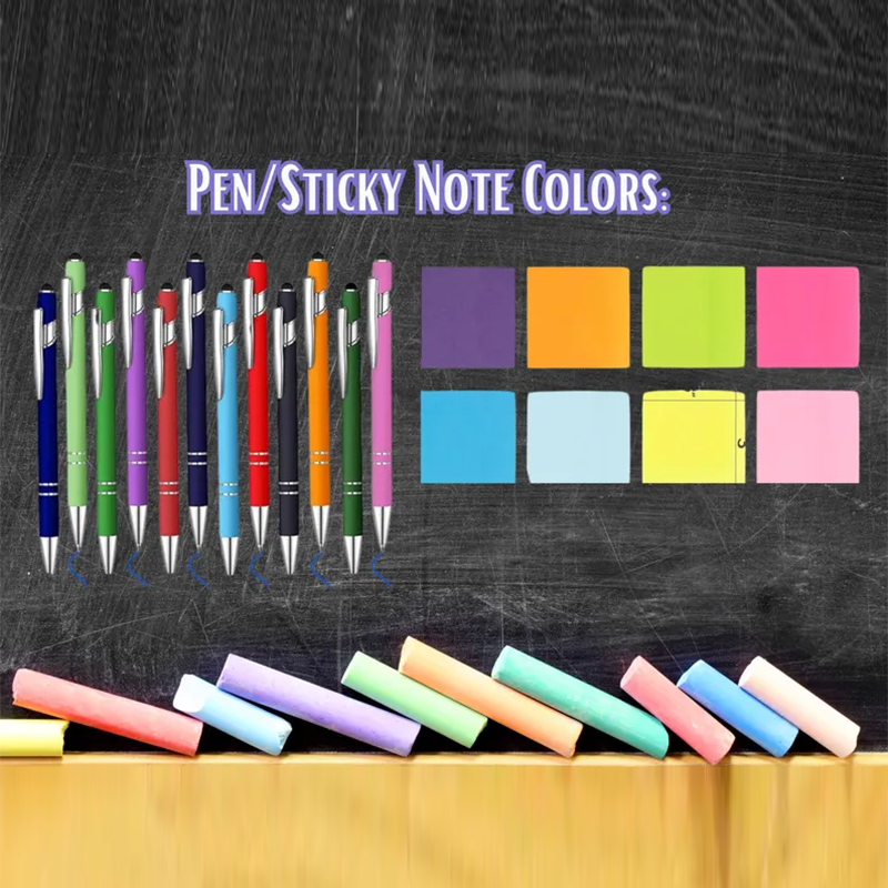 Sticky Note Holder, Pen Holder with Custom Name & Pen