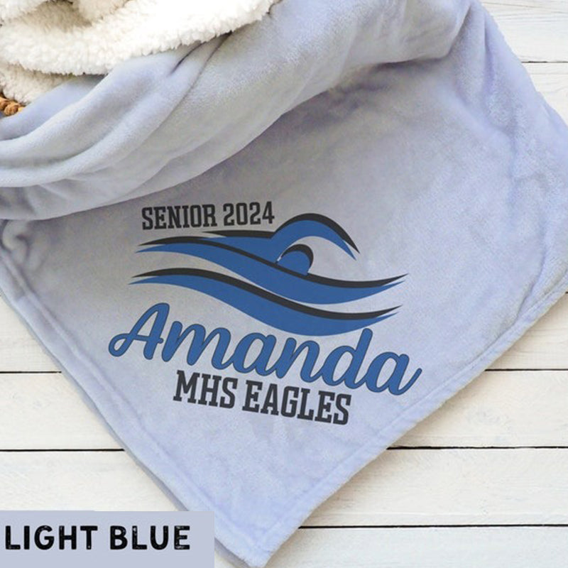 Personalized Sports Blanket, Custom Sports Gift