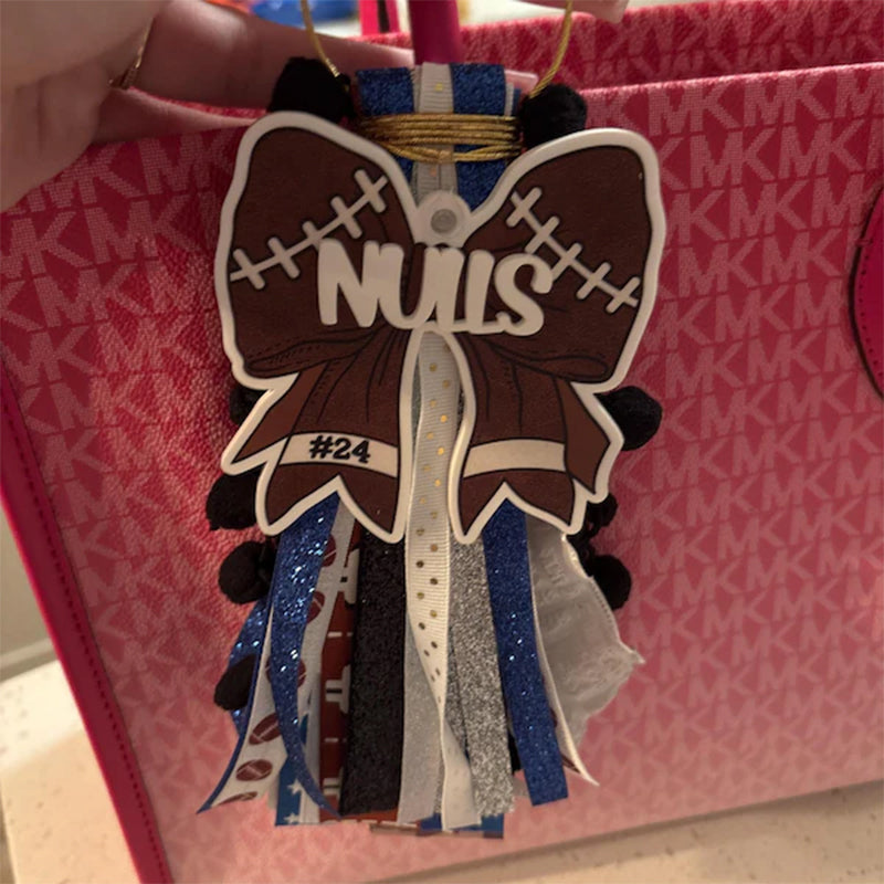 Softball Baseball Bogg Bag Tag, Softball Mom Bag Tassel and Charm