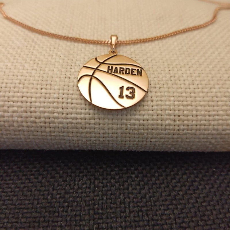 Basketball Necklace Personalized, Custom Basketball Necklace