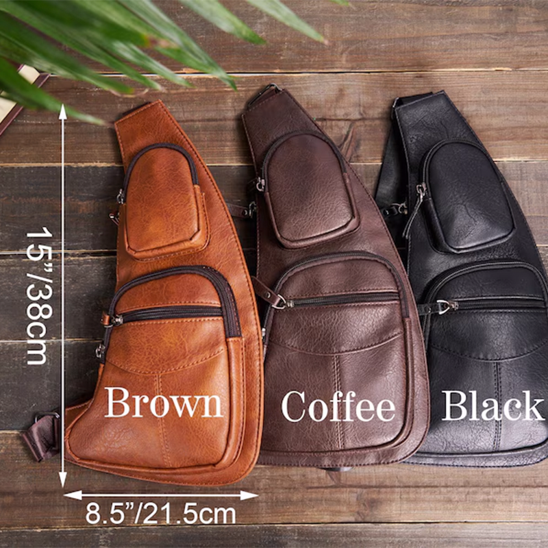 Personalized Crossbody Bag,Leather Crossbody Sling Bag
