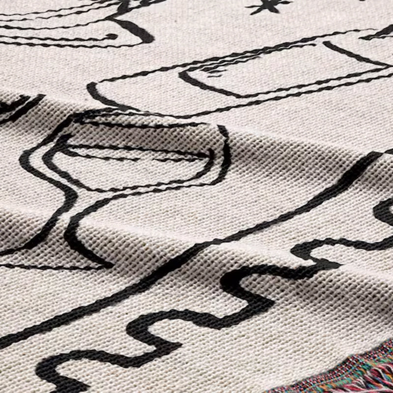 Custom Napa Valley Wedding Blanket, Personalized Woven Throw