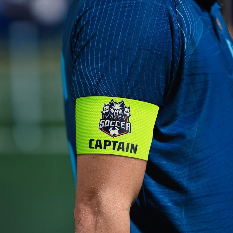 Custom Soccer Captain Armband with Team Logo and Name Arm Band