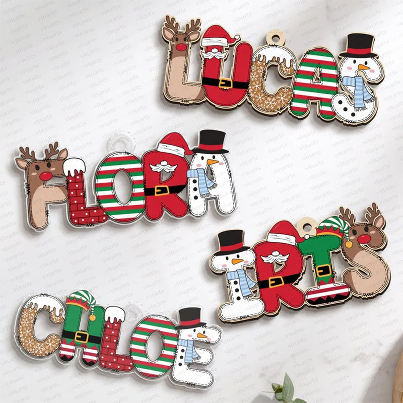 Personalized Alphabet Christmas Ornament With Name
