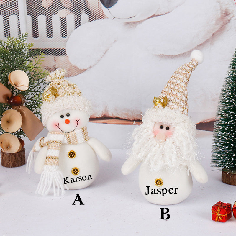 Personalized Christmas Snowman Doll