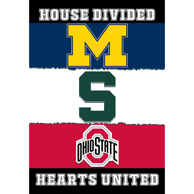 Personalized House Divided Heart United Flag Graduation Gift