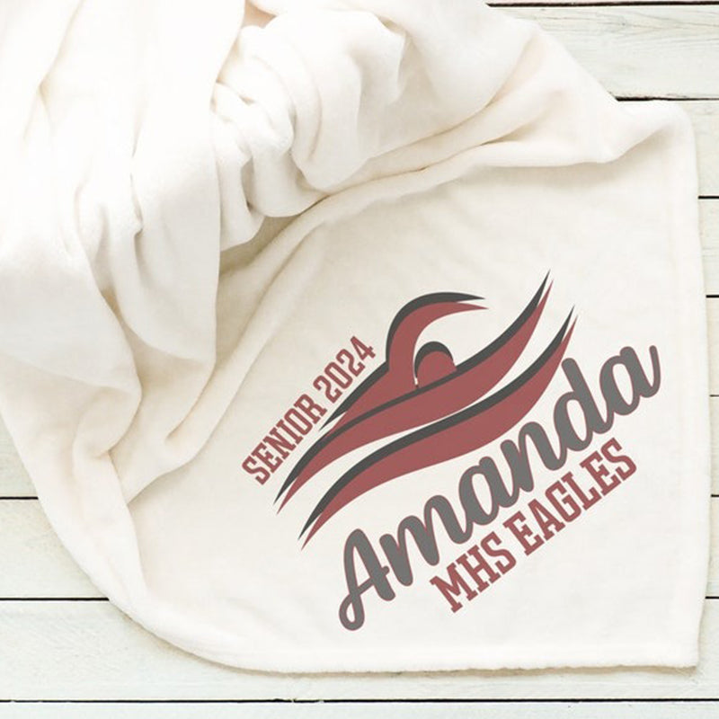 Personalized Sports Blanket, Custom Sports Gift