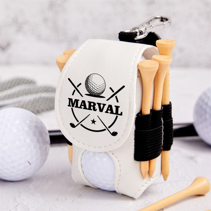 Personalized Golf Ball Bag-Golf Gifts for Him-Golf Ball and Tees Holder