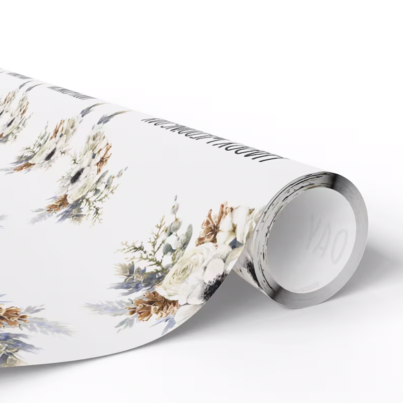 Custom Wedding Wrapping Paper Personalized Mr & Mrs Names Date Gift